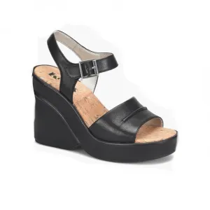 KORKS Pardot Chunky Platform Wedge Sandals Black &amp; Tan Women’s Size 11