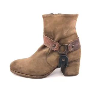 Ksubi Tan Brown Suede Leather Harness Ankle Boots EUR 40