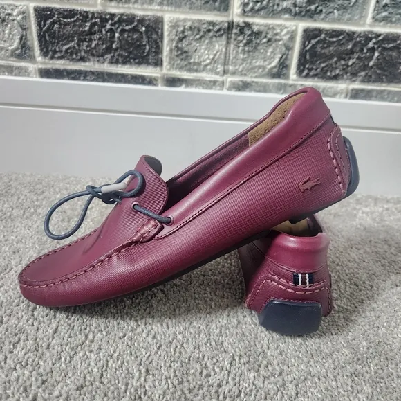 Lacosre Men's Burgundy Loafers Size 8.5