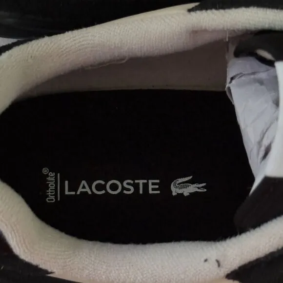 Lacoste L-Spin Sneakers Shoes Foam Insoles Eco-Friendly Beige Black Colorway 10