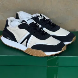 Lacoste L-Spin Sneakers Shoes Foam Insoles Eco-Friendly Beige Black Colorway 10