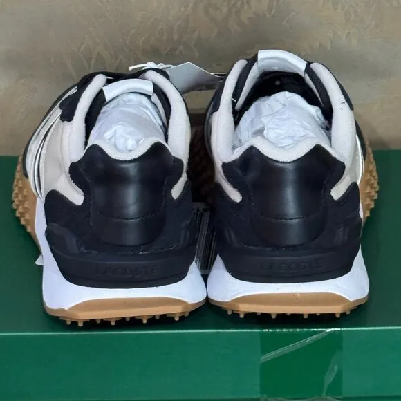 Lacoste L-Spin Sneakers Shoes Foam Insoles Eco-Friendly Beige Black Colorway 10