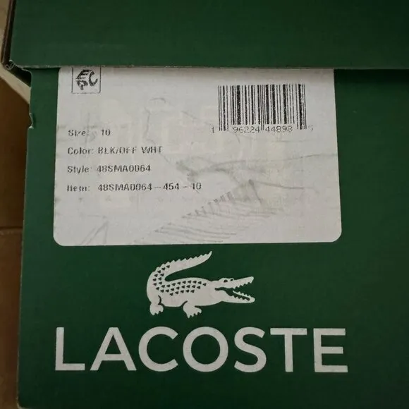 Lacoste L-Spin Sneakers Shoes Foam Insoles Eco-Friendly Beige Black Colorway 10