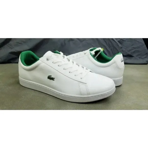 Lacoste Size 13 Men's Hydez 119 ECO Ortholite White Lace Up Fashion SneakerLogo