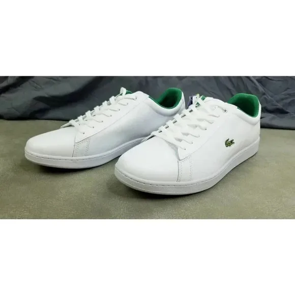 Lacoste Size 13 Men's Hydez 119 ECO Ortholite White Lace Up Fashion SneakerLogo
