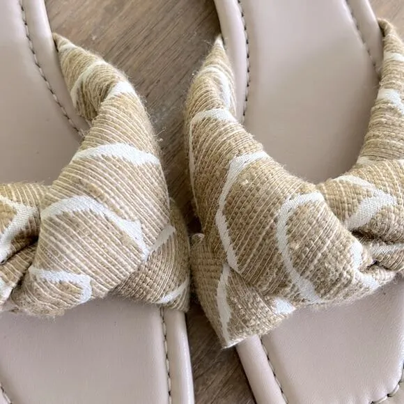 LAFAYETTE 148 Germaine PaddedJacquard Slides Sandals Honey Nut EU 35
