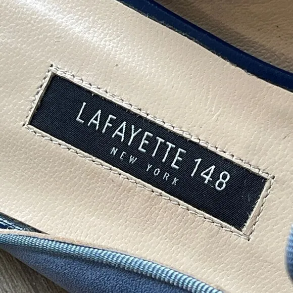 LAFAYETTE 148 NEW YORK Ombre Vento Pointed-Toe Suede Mules in Blue Size 37