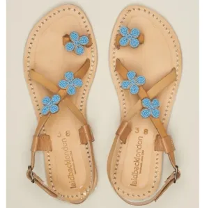 laidbacklondon Beaded Star Leather Sandals