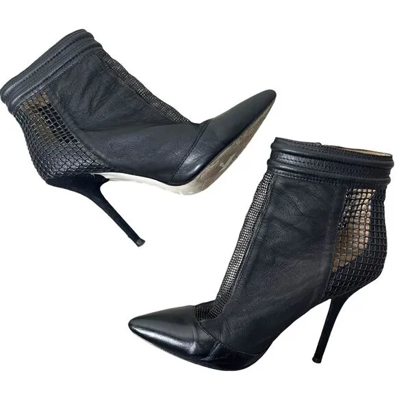 L.A.M.B. Gwen Stefani Sloan Bootie Boots Side Zip Pointed Toe Suede Leather 9 M
