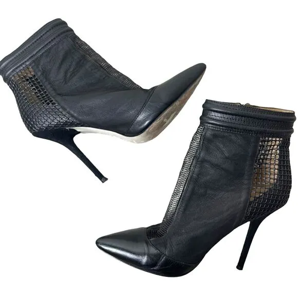 L.A.M.B. Gwen Stefani Sloan Bootie Boots Side Zip Pointed Toe Suede Leather 9 M