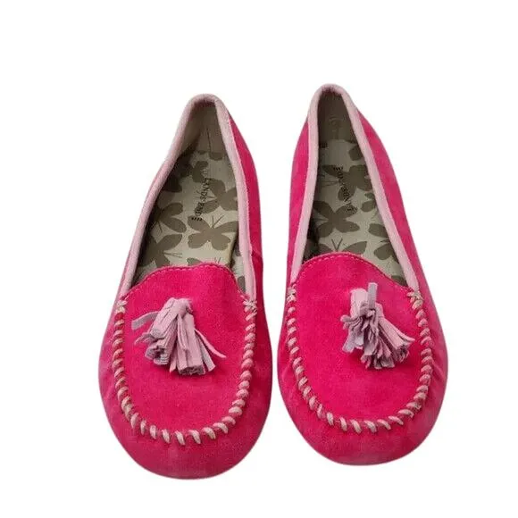 Lands End Pink suede Flat Sz 7.5