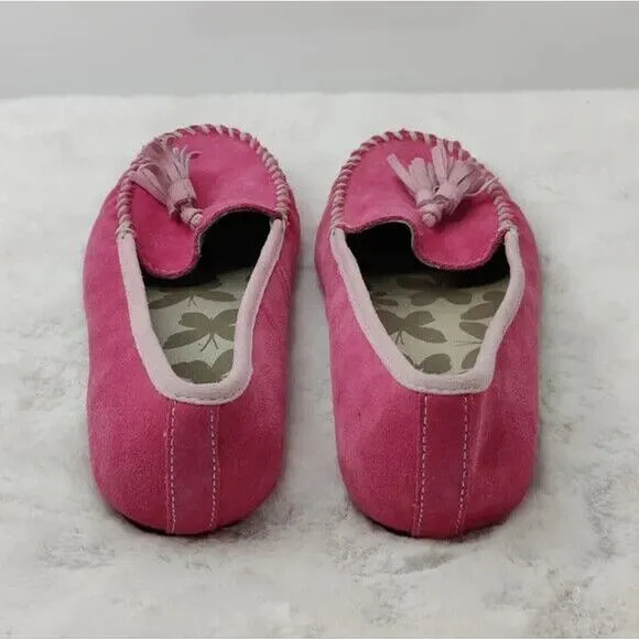 Lands End Pink suede Flat Sz 7.5