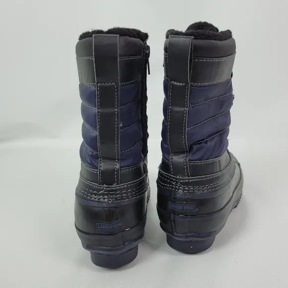 Lands' End Winter Insulated Snow Rain Boots Boys Sz 3