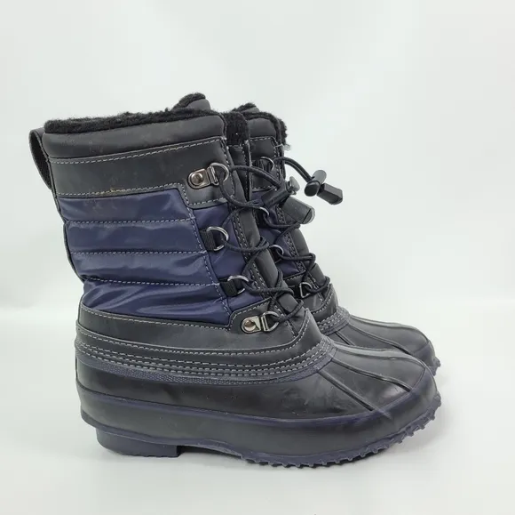 Lands' End Winter Insulated Snow Rain Boots Boys Sz 3