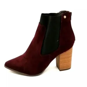 Lane Bryant Chelsea Heeled Ankle Boots in Cabernet Size 10W