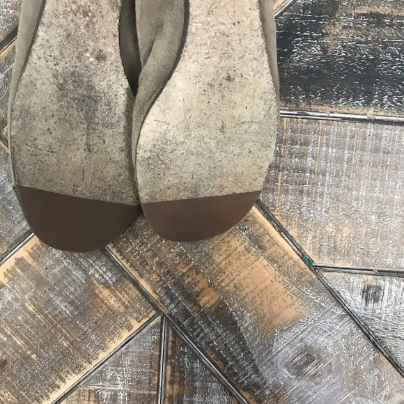 Lanvin Patent and suede flats.