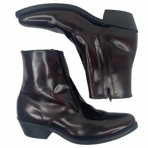Laredo Long Haul Side Zip Cowboy Ankle Boots