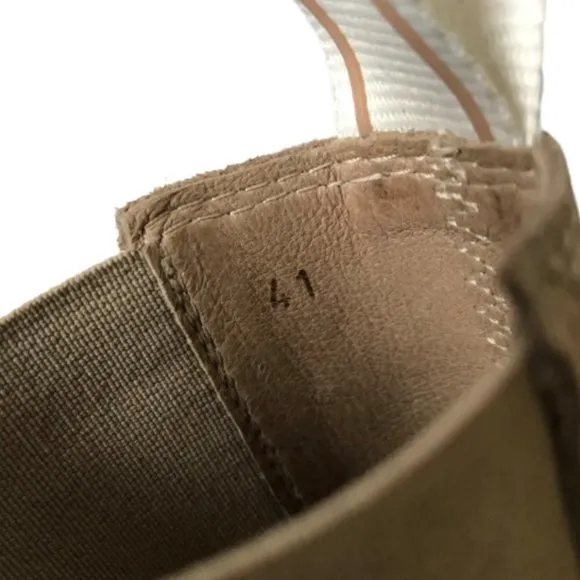 Last Daze Chelsea Boots Booties Womens 41 10 Tan Beige Elastic Side Panel Chunky
