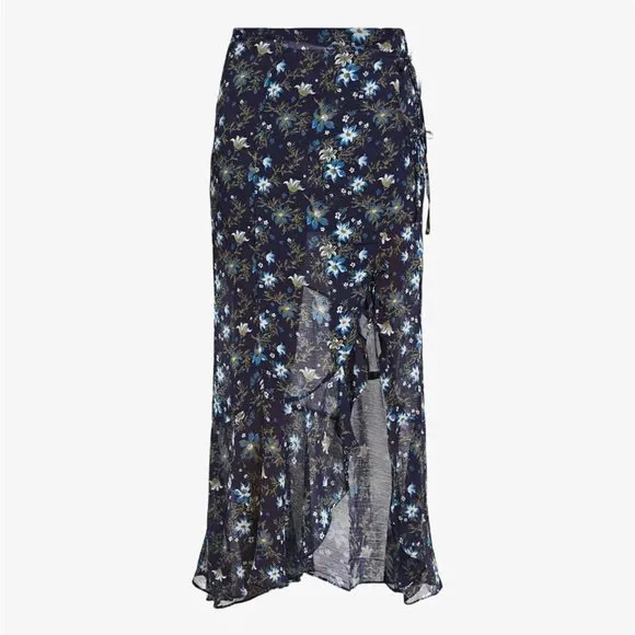 LAST ONE! new Free People  Maxi Skirt  Femme Edge / Ink Combo 39205