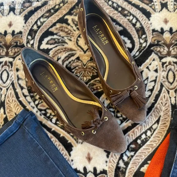Lauren Ralph Lauren Nareema Suede Tassel Flats