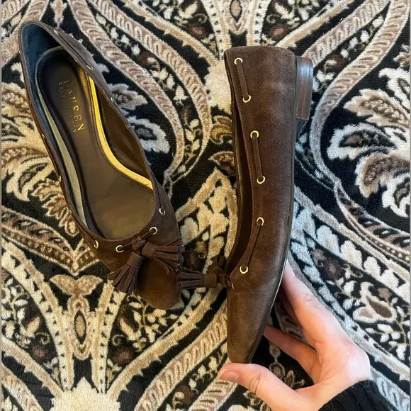 Lauren Ralph Lauren Nareema Suede Tassel Flats