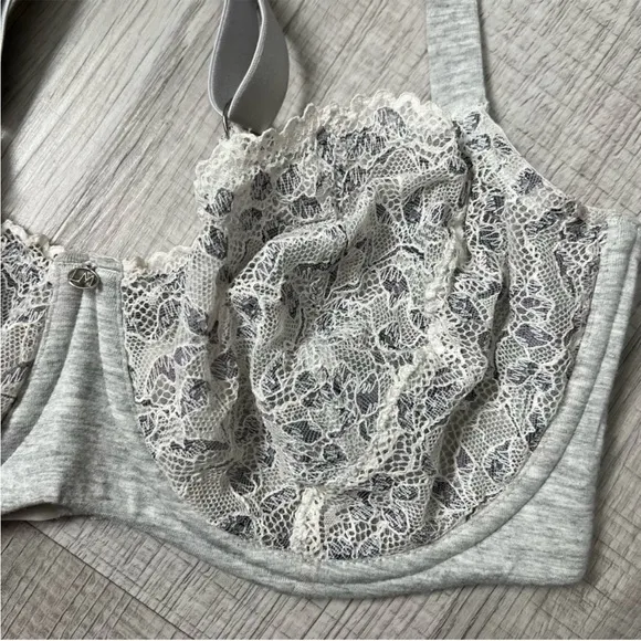 LE MYSTERE Cotton Touch Demi - Heather Grey 36DD/E