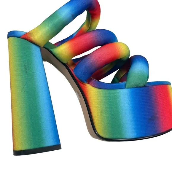 Lemon Drop by Privileged Rainbow Platform Sandals