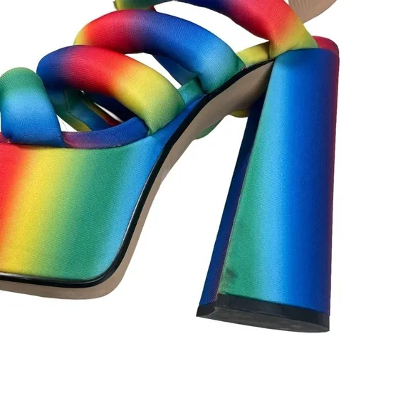 Lemon Drop by Privileged Rainbow Platform Sandals