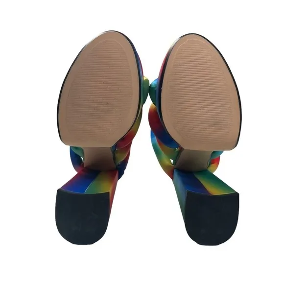 Lemon Drop by Privileged Rainbow Platform Sandals