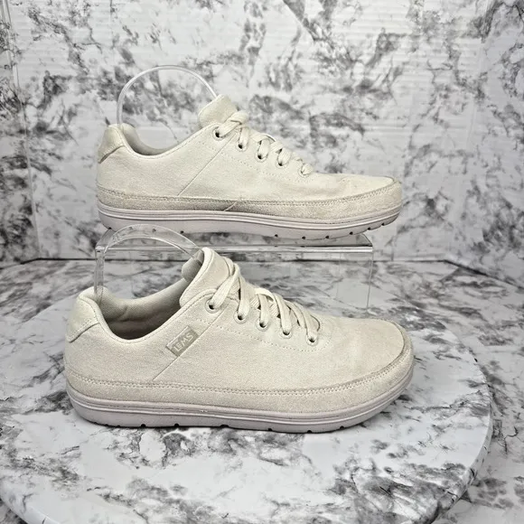 LEMS Unisex Chillum Vanilla White Ivory Canvas Sneakers Mens Size 8 Womens 9.5