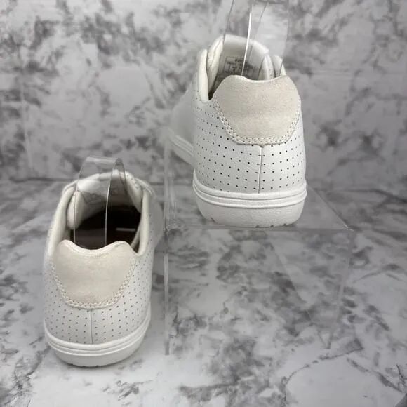 Lems Unisex Kourt Whiteout Leather Casual Shoes Sneakers Mens Size 8 Womens 9.5