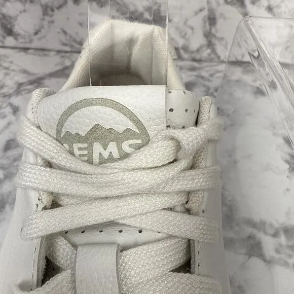Lems Unisex Kourt Whiteout Leather Casual Shoes Sneakers Mens Size 8 Womens 9.5