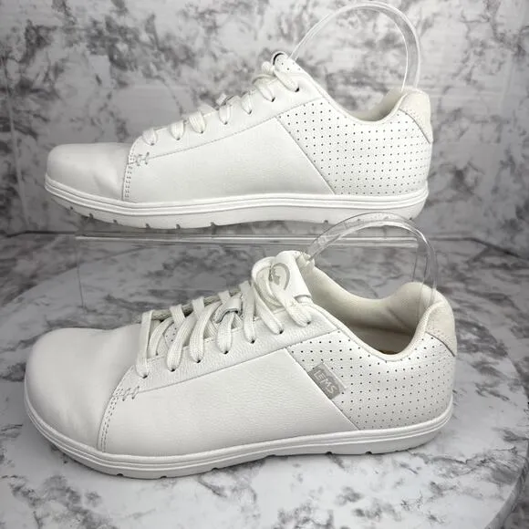 Lems Unisex Kourt Whiteout Leather Casual Shoes Sneakers Mens Size 8 Womens 9.5