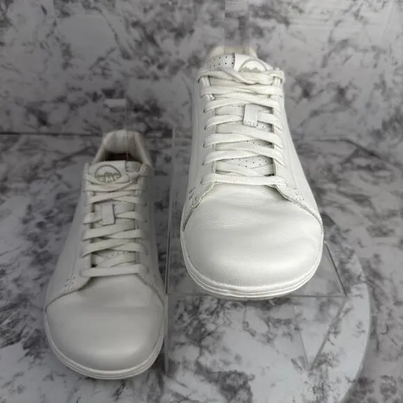 Lems Unisex Kourt Whiteout Leather Casual Shoes Sneakers Mens Size 8 Womens 9.5