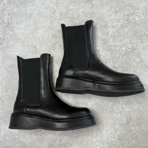 Leonardo Principi Ankle Creeper Style Platform Boots Leather Pull On Chelsea 38