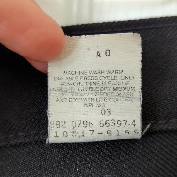 Levi's 90's Vintage Classic Relaxed Straight Leg Polyester Pants Black 36 x 30
