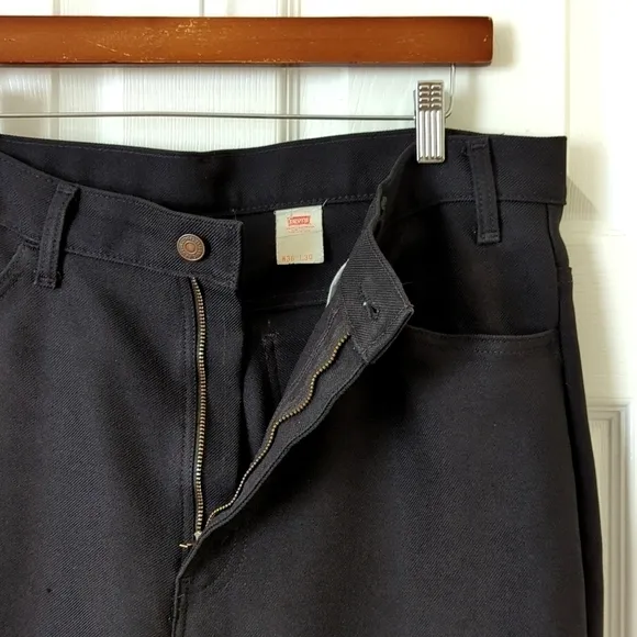 Levi's 90's Vintage Classic Relaxed Straight Leg Polyester Pants Black 36 x 30