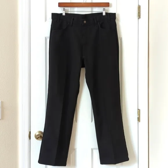 Levi's 90's Vintage Classic Relaxed Straight Leg Polyester Pants Black 36 x 30