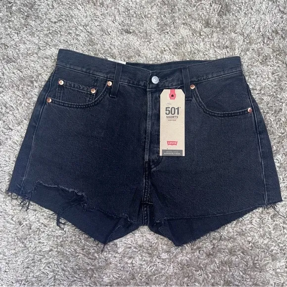 LEVI'S - RIBCAGE DENIM SHORT IN BLACK LAKE
