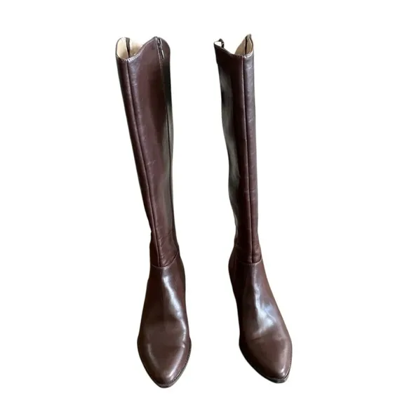 Life Stride Velocity 2.0 Brown Knee High Boots • Pointed Toe Side Zip • Size 10