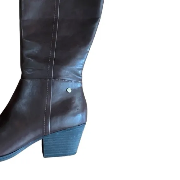 Life Stride Velocity 2.0 Brown Knee High Boots • Pointed Toe Side Zip • Size 10