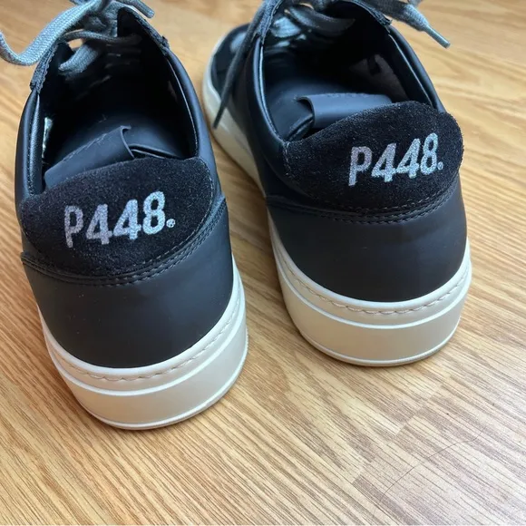 Like new P448 x Project Sustainability Soho Recycled Black Lace Up Sneakers 9.5
