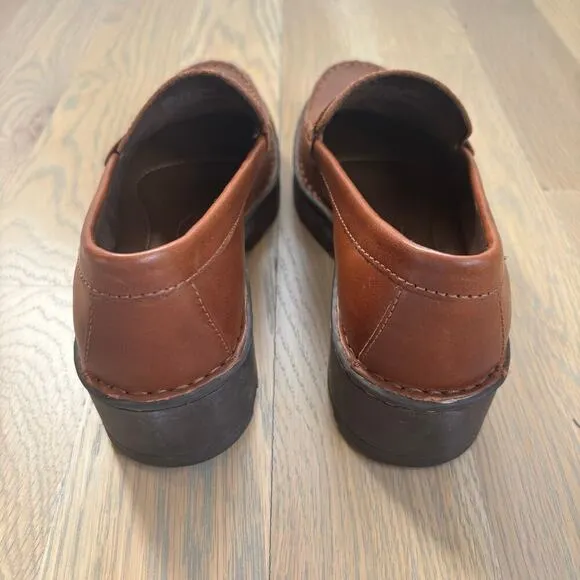 Like New Worn Once Born Brown Carrera Leather Penny Loafers