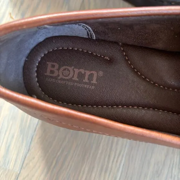Like New Worn Once Born Brown Carrera Leather Penny Loafers
