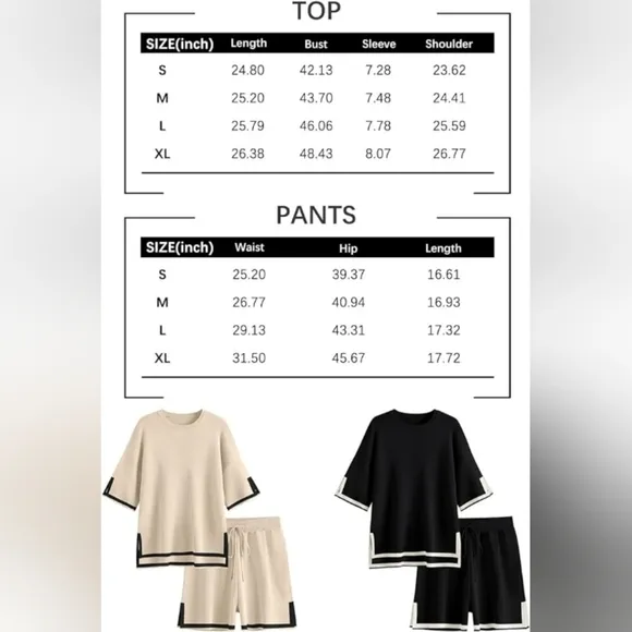 Lillusory Women's2 Piece Outfits Matching Lounge Sets Tracksuit Knit Tops Shorts