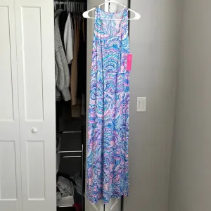 Lilly Pulitzer Pink Blue Treena Maxi Dress, NWT