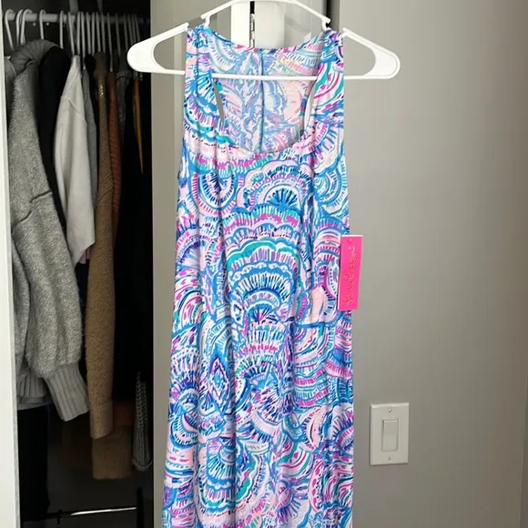 Lilly Pulitzer Pink Blue Treena Maxi Dress, NWT