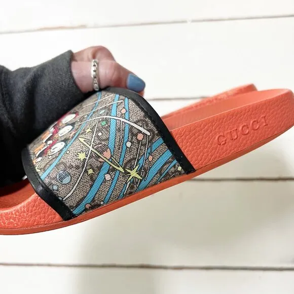 Limited edition Gucci Pursuit Huey Dewey Louie slides
