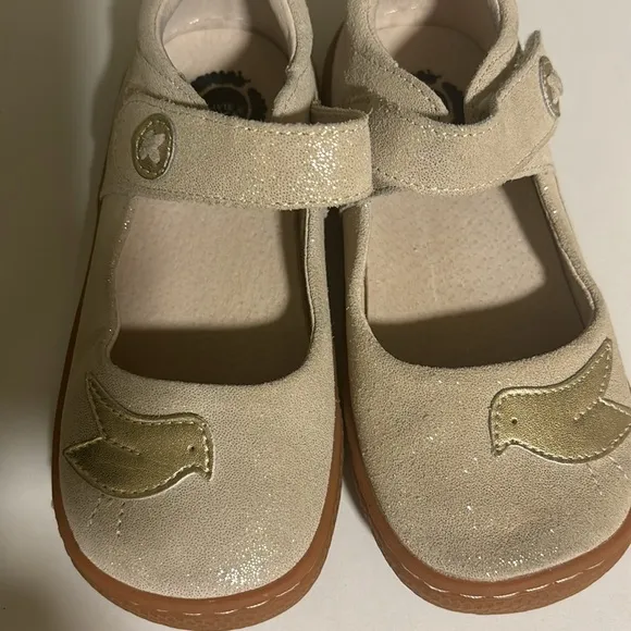 LIVIE &amp; LUCA PIO PIO Leather Gold Mary Jane Sandals Size 11 M / Néw