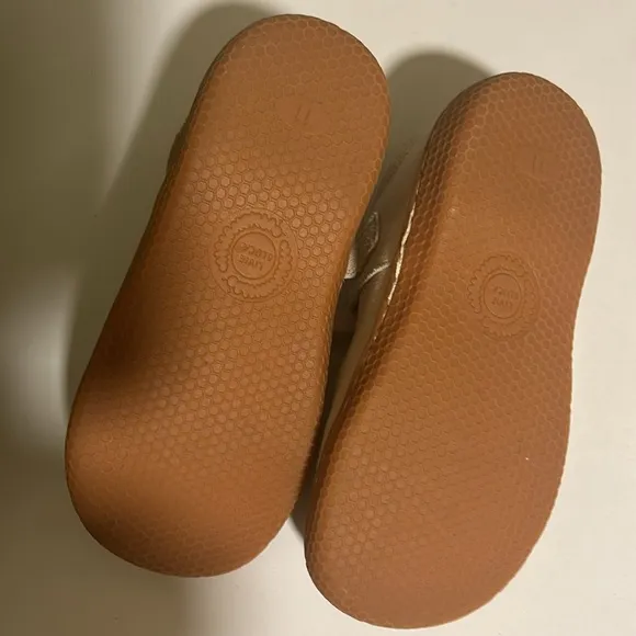 LIVIE &amp; LUCA PIO PIO Leather Gold Mary Jane Sandals Size 11 M / Néw
